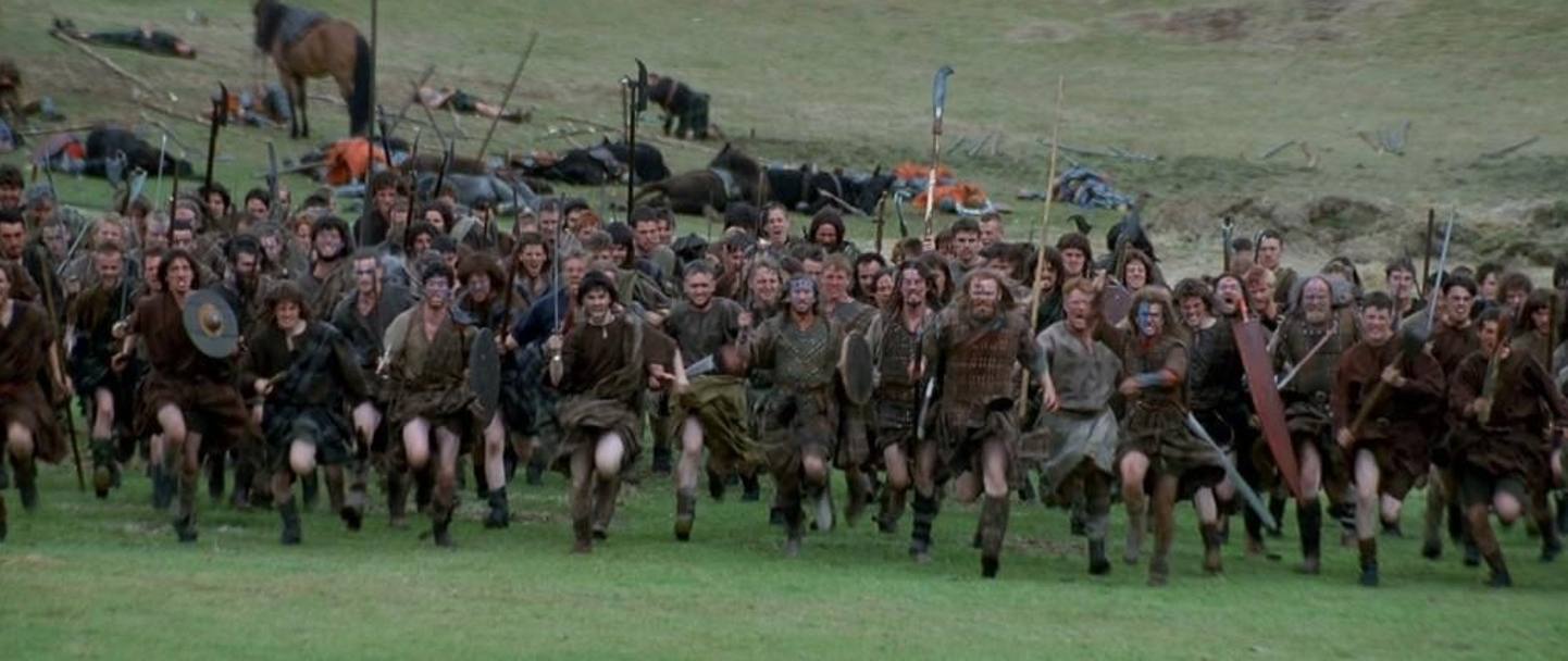 William Wallace e l&#39;esercizo scozzese in Braveheart...